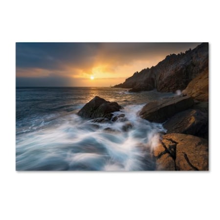 Mathieu Rivrin 'Tides Of The Century In Pointe Du Raz' Canvas Art,12x19